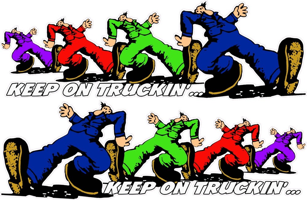 Keep on Truckin’ Right & Left Decals is 7″ each in size