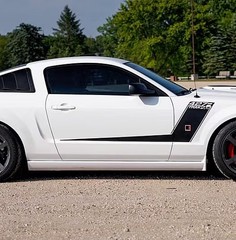 OEM 2007 ROUSH 427R TRAKPAK COUPE SIDE GRAPHIC DECALS NEW 2PC SET FITS MUSTANG