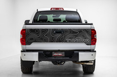 Topographic Blackout Tailgate Vinyl Graphic Decal Fits Toyota Tundra 2014-2021