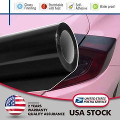 Premium Vinyl Film Self Adhesive Headlight Tail Lights Fog Lights Tint Black