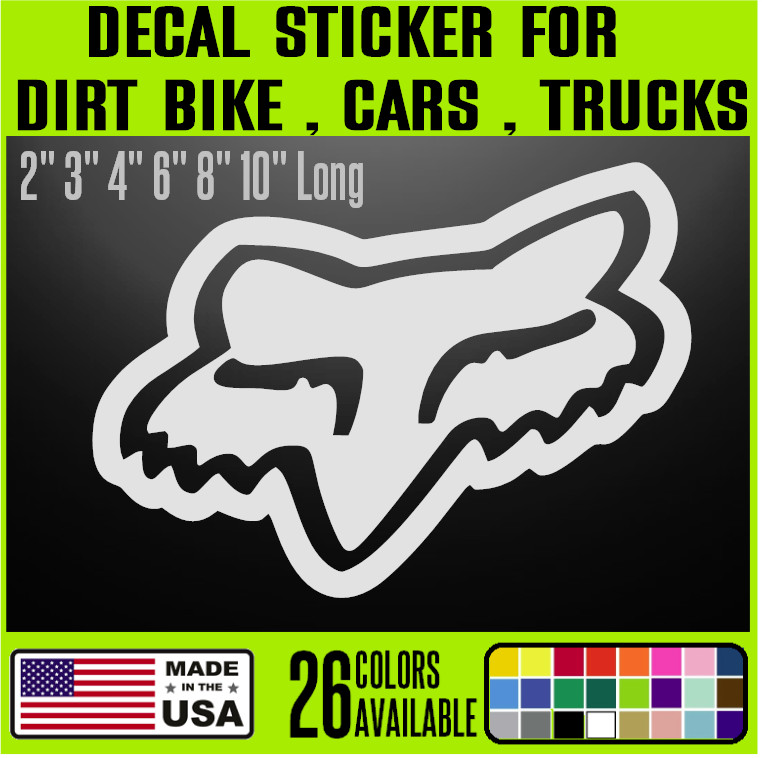F0X – 2″ to 10″ Off Road ATV Racing Decal Sticker Dirt Bike Motocross 4 Wheeler