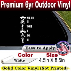Keeping Count Driving Hits Car Truck Window Laptop Decal Sticker White 4.5X8.5