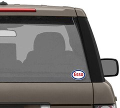 Esso Logo Premium Vinyl Decal 2 Pack – Oil & Gasoline brand – Happy Motoring