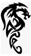 Tribal Dragon Vinyl Decal Sticker Window Truck Car Motorcycle Helmet