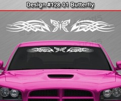 128-01 BUTTERFLY Windshield Decal Window Sticker Vinyl Celtic Knot Butterfly Car