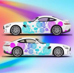 Art Deco Style car Decal; Universal Decal For Both Sides Of Car; Universal Fit