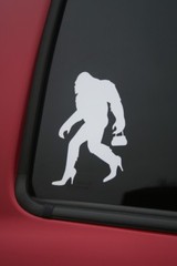 Mrs. Bigfoot die-cut window sticker, Buy 2 get 1 FREE offer!
