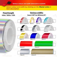 1″ 1-1/2″ 2″ 3″ 4″ 6″ 8″ Vinyl Striping Pin Stripe Car Trim Tape Decal Stickers