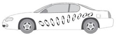 DECAL #A998 VINYL GRAPHIC AUTO SUV VEHICLE CROSS OVER MODERN TRUCK VAN CAR SEMI