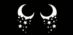 Pair Crescent Moon Car Mirror Vinyl Decal Stickers – Left & Right Waterproof