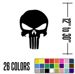 12″ to 30″ Large Punisher Skull Decal Sticker Vinyl Car Truck Window – SK4