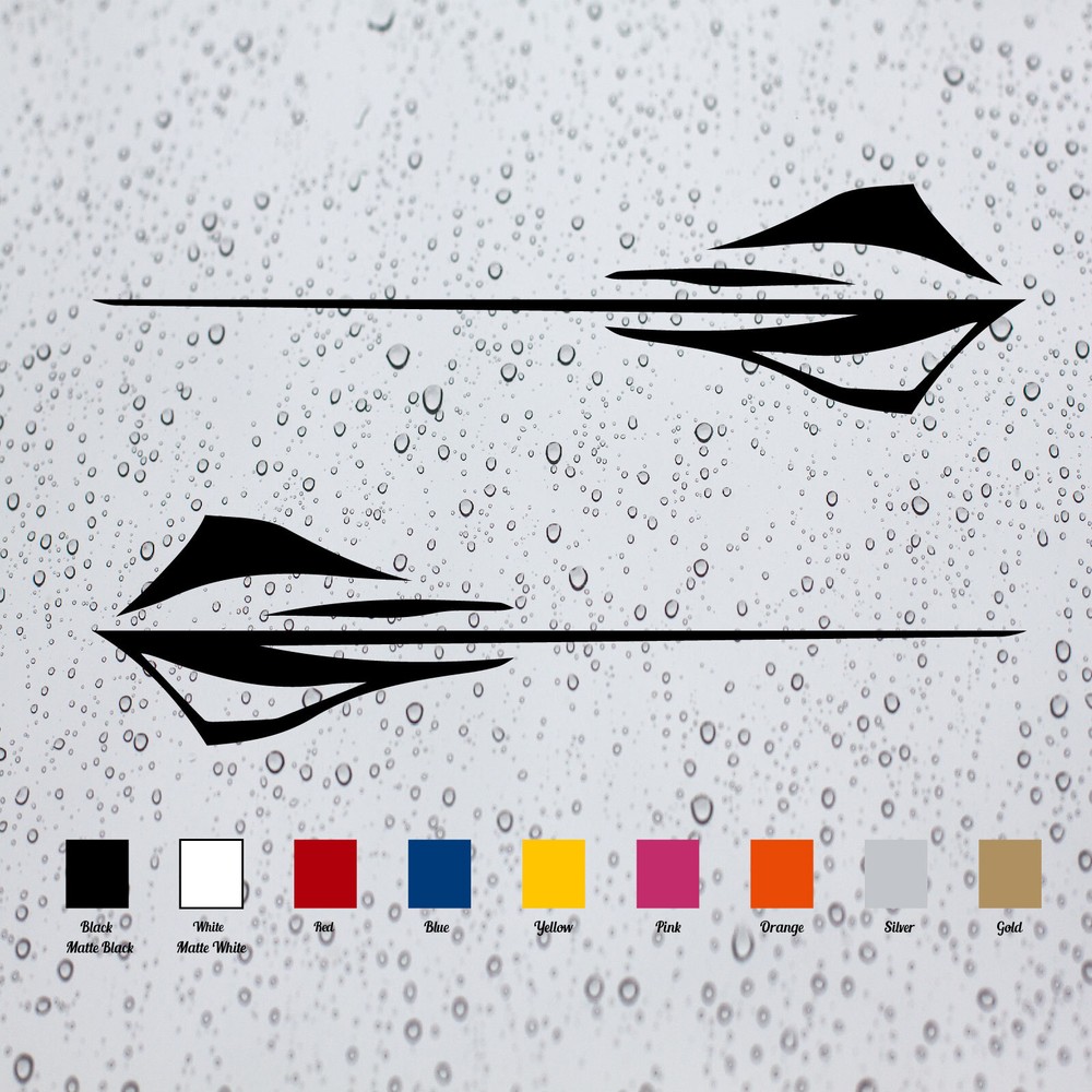 Pair C8 Stingray Badge Vinyl Decal Stickers for Corvette Sport Cars (2020-2024)
