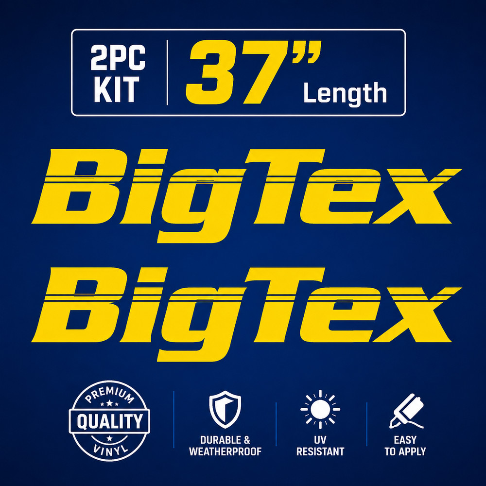 Fits Big Tex Trailer Decals Set of 2 37″ x 7.25″ Vinyl Stickers BigTex