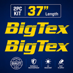 Fits Big Tex Trailer Decals Set of 2 37″ x 7.25″ Vinyl Stickers BigTex