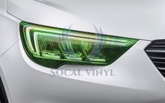Headlight Hex Holographic Gloss Emerald Green Taillight Tint Film Fog Honeycomb
