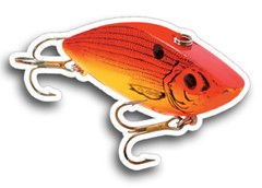 Crank Bait Sticker Decal Tackle Box Lure Fishing Boat Truck Car Vehicle Fish Rod