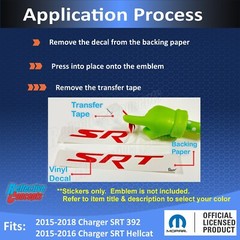 SRT Emblem Overlay Decals (Grille and Trunk) – 2015-2018 Dodge Charger SRT