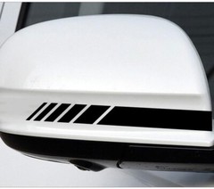4 Pcs Car Side Rear View Mirror Decal Stickers Reflective Auto Racing Stripes