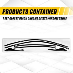 Delete Blackout Window Trim Glossy Black For 17-21 Honda Civic Hatchback 1-5Set