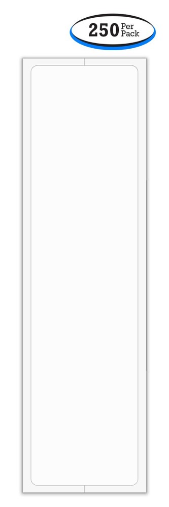 Plain White Addendum Window Stickers – Adhesive – 3-1/8″ x 11″ (250 per pack)