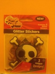 LOT 3 PCS SKULL CROSSBONE ROCK ROLL SPADE DICE 1 PK PIMP MY RIDE GLITTER STICKER