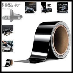 2026 Ultra Gloss Black Vinyl Wrap for Cars 2 in x 30FT – Chrome Delete Car Wr…
