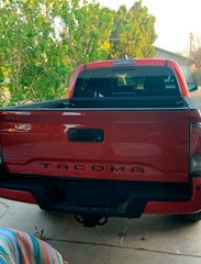 BLACK Tailgate Insert Letters Decal Vinyl Stickers for Toyota Tacoma 2016-2023