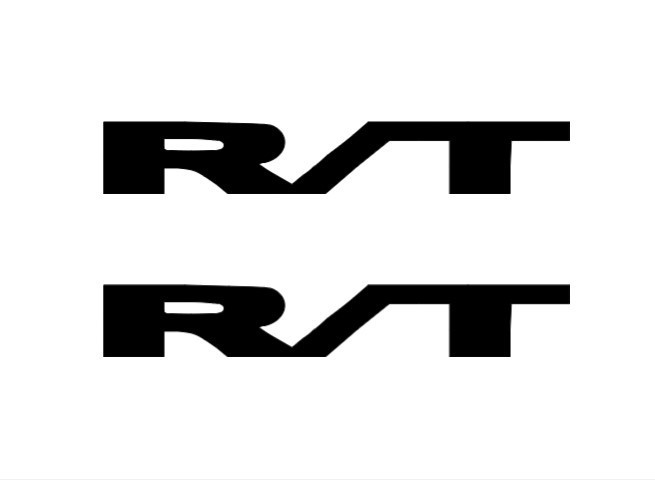 “RT” Fender Decals, R/T ONLY, NO STRIPES, Car Decals, Set Of 2
