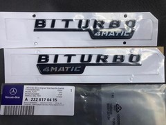 Mercedes Benz BITURBO 4MATIC Side Fender Badge Sticker C43 E43 GLC43 GLE43 AMG