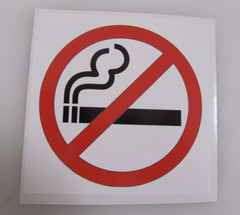 NO SMOKING Symbol Sticker Decal DOT & OSHA FIRE SAFETY Buy 1 Get 1 FREE