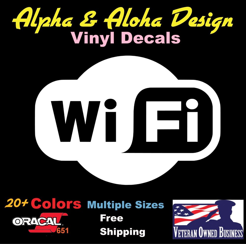 WIFI logo Vinyl Decal Sticker Window Wall Car Truck