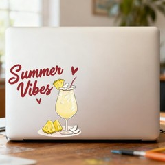 Summer Drinks Stickers Vinyl Customizable Self-adhesive for Car windows Laptop