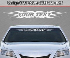 Design #121 Customized Decal Sticker Vinyl Graphic Windshield Window Flame Car