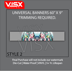 Anime Waifu Sun Strip WINDSHIELD BANNER JDM stance Material Sexy Naughty