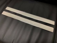 2PCS Brush Aluminum Door Step Scuff Plate Sill Cover Panel Trim Guard ForLINCOLN