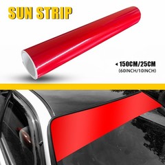 60″x10″ Red Window Sun Visor For DIY Car Front Windshield Strip Vinyl Sticker US