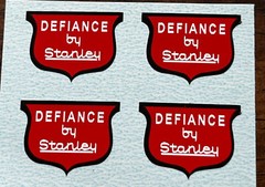 Stanley Defiance Tools Black Red White Vinyl Decal Plane Set of 4