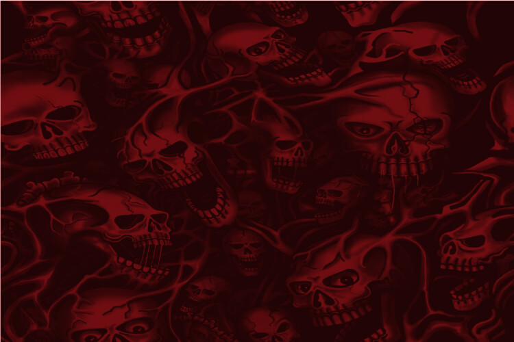Red Ghost Skulls Graphic Decal Vinyl Bike Motorcycle Car Wrap USA 24×36 Seamless