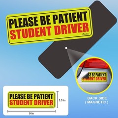 Upgraded Student Driver Magnet – Set of 3 for Enhanced Road Safety & Visibility