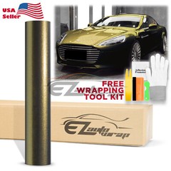 Premium Super Gloss Metallic Bond Gold Vinyl Car Wrap Sticker Sheet Film Decal