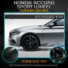 For 2018-2020 Honda Accord Sport Wheel Chrome Delete Vinyl Kit – Glossy Matte