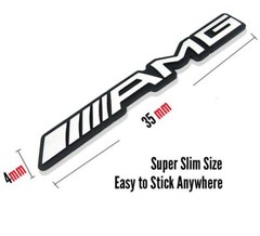 4x AMG Sticker Small Interior Decoration Metal Emblem for Mercedes Benz Class C