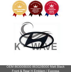 OEM 86300IB000 86302IB000 Matt Black Front & Rear H Emblem / Express