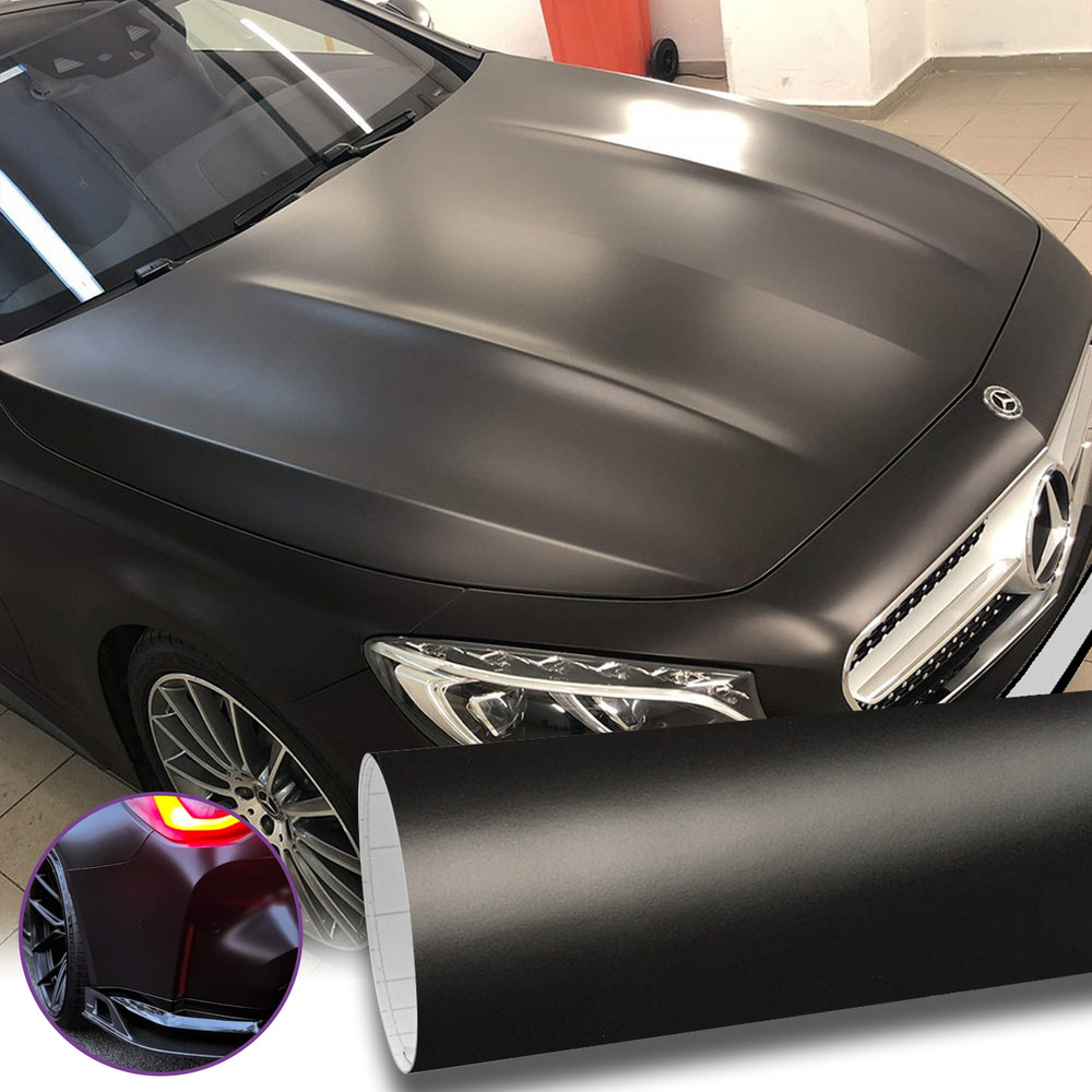 Genuine Matte Black Vinyl Wrap Car Auto Sticker Film Decal Bubble Free Sheet USA