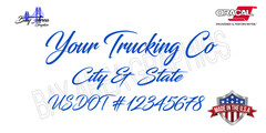 COMMERCIAL VEHICLE CUSTOM DOOR LETTERING DECALS SETX2 WATERPROOF