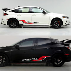 Honda Civic Sports Graphic Decal Sticker. Type-R Racing Stripes, Universal Fit.