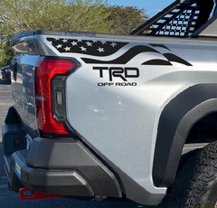 Tacoma Tundra 2024 2025 TRD Off Road Flag vinyl decals Fit Toyota bedsides