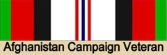 Afghanistan Campaign Veteran decal (6″ x 2″) Bumper Sticker. Free Shipping.