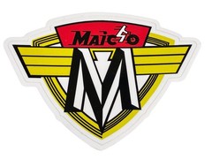 Maico Tank “Rider” Logo Sticker Black Yellow White Red 5″ x 4″ Classic NEW!!