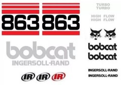 (ORIGINAL LOOK) BOBCAT 863 FULL DECALS STICKER SET KIT SKID STEER.